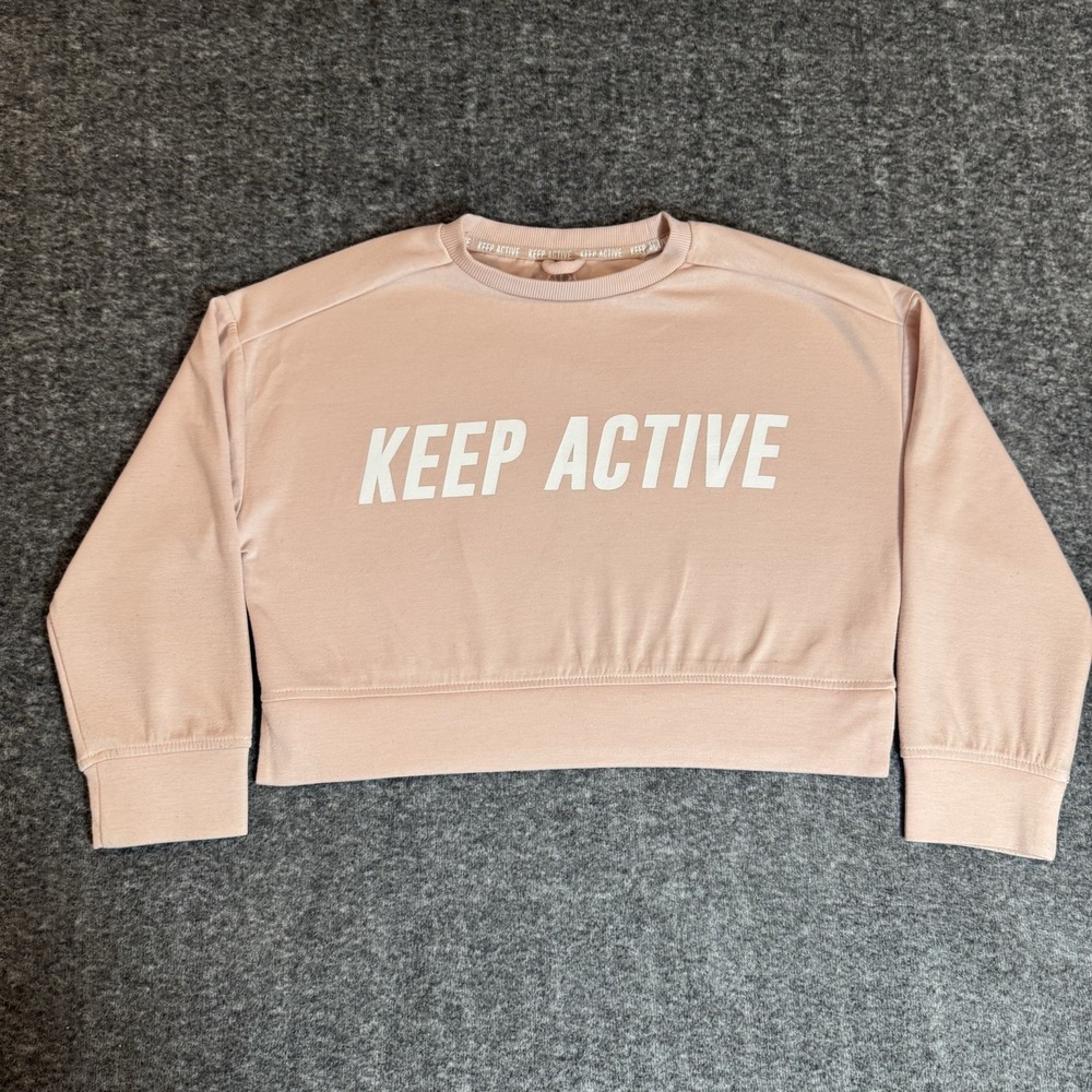Zara Peach "Keep Active" Kids Sweater - Size 9-10 - CM 140 - Used